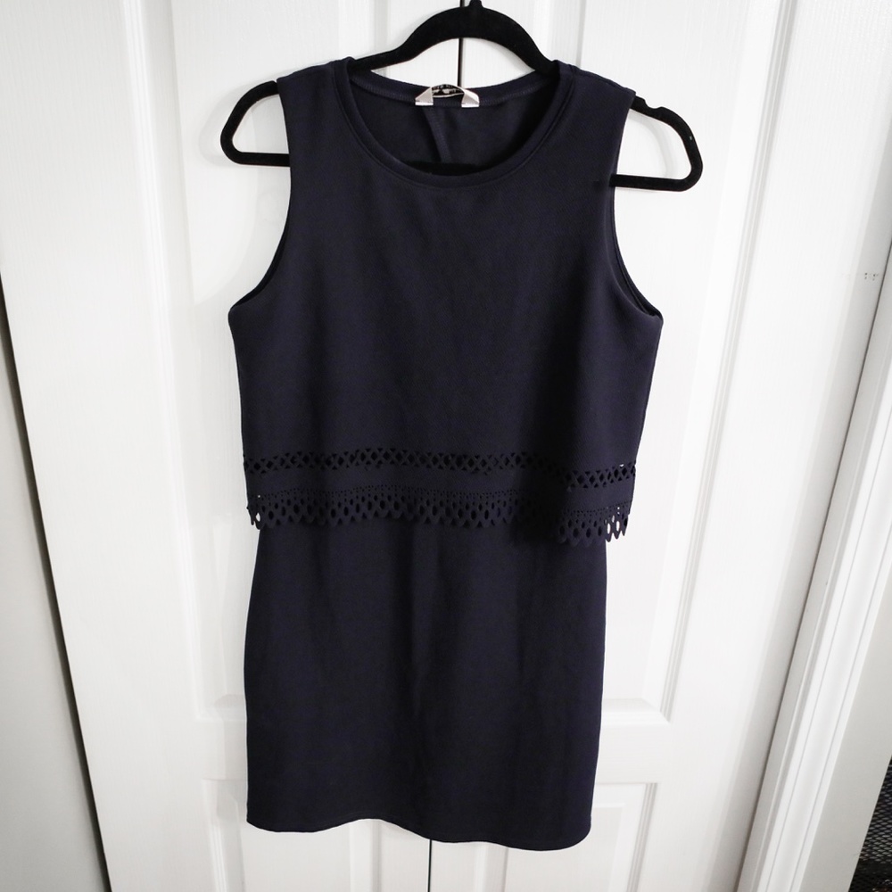 Miss Selfridge - Midi Navy Dress - US 8